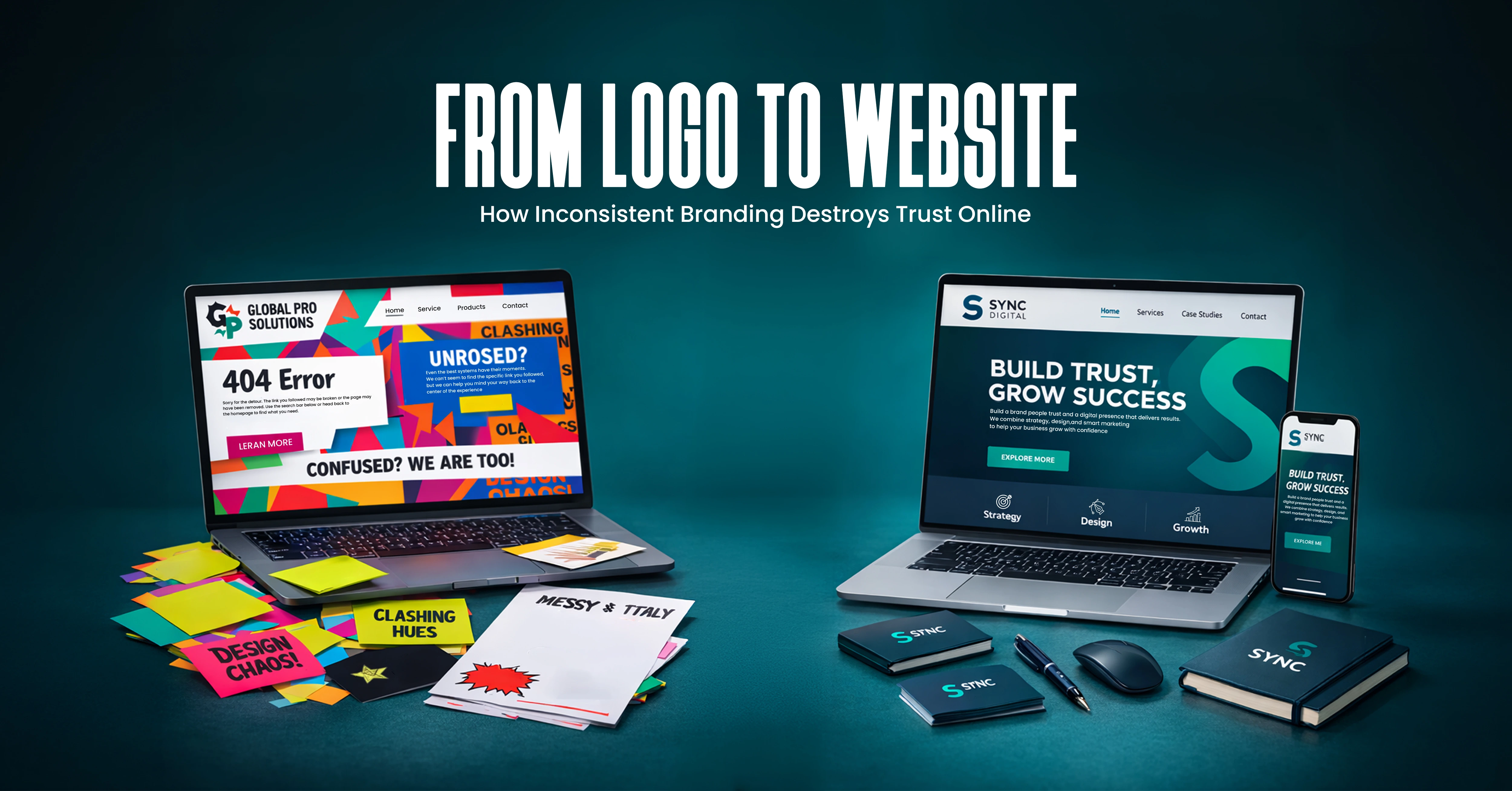 Consistent brand identity across logo and website
