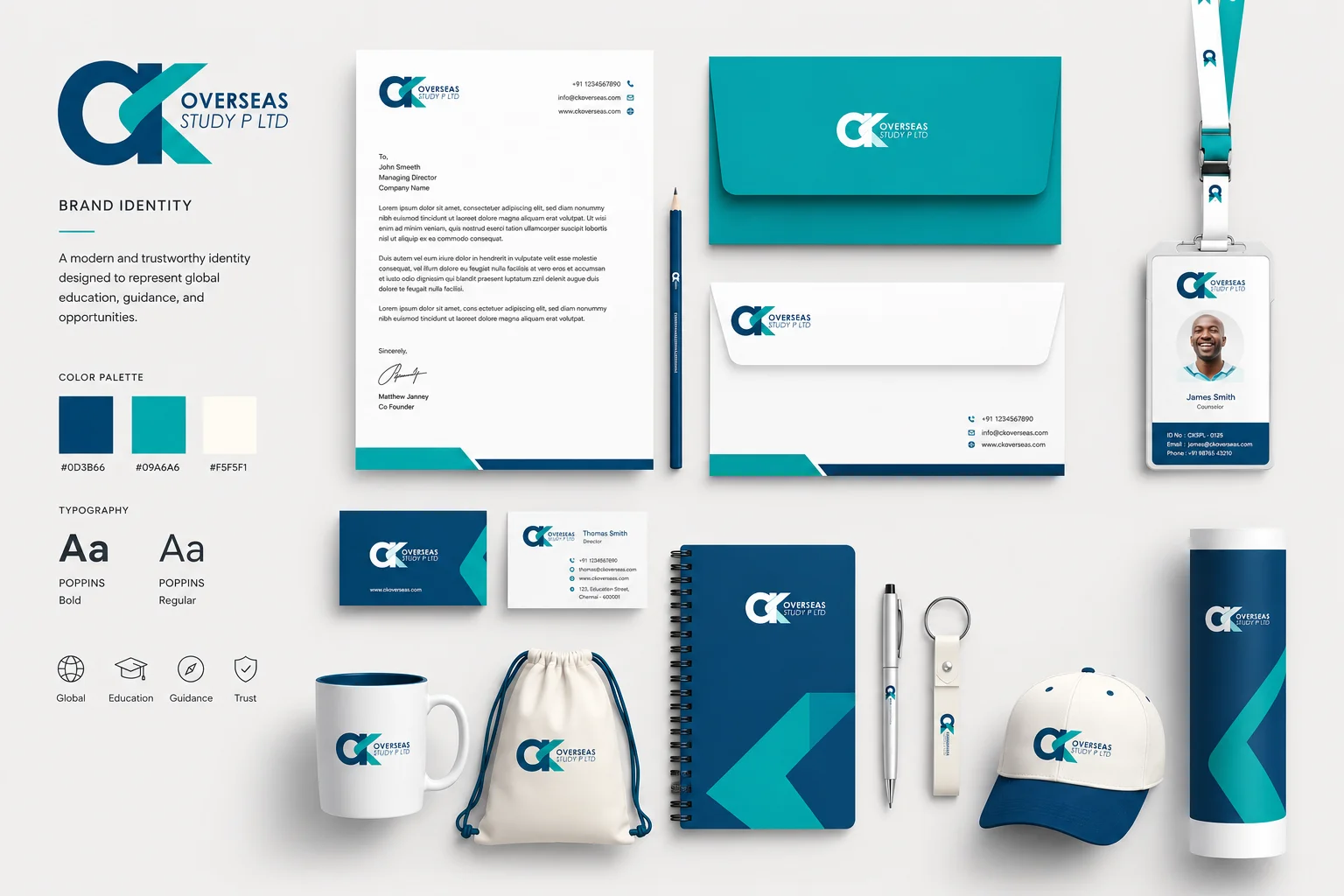 Corporate brand identity guidelines and asset mockup designs by Brand Identity Design company in Chennai